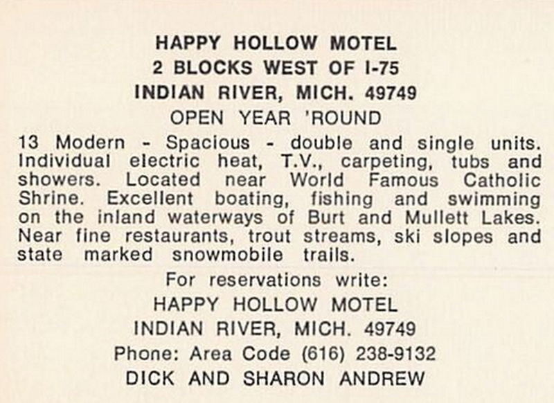Happy Hollow Motel (Robertsons Motel) - Vintage Postcard (newer photo)